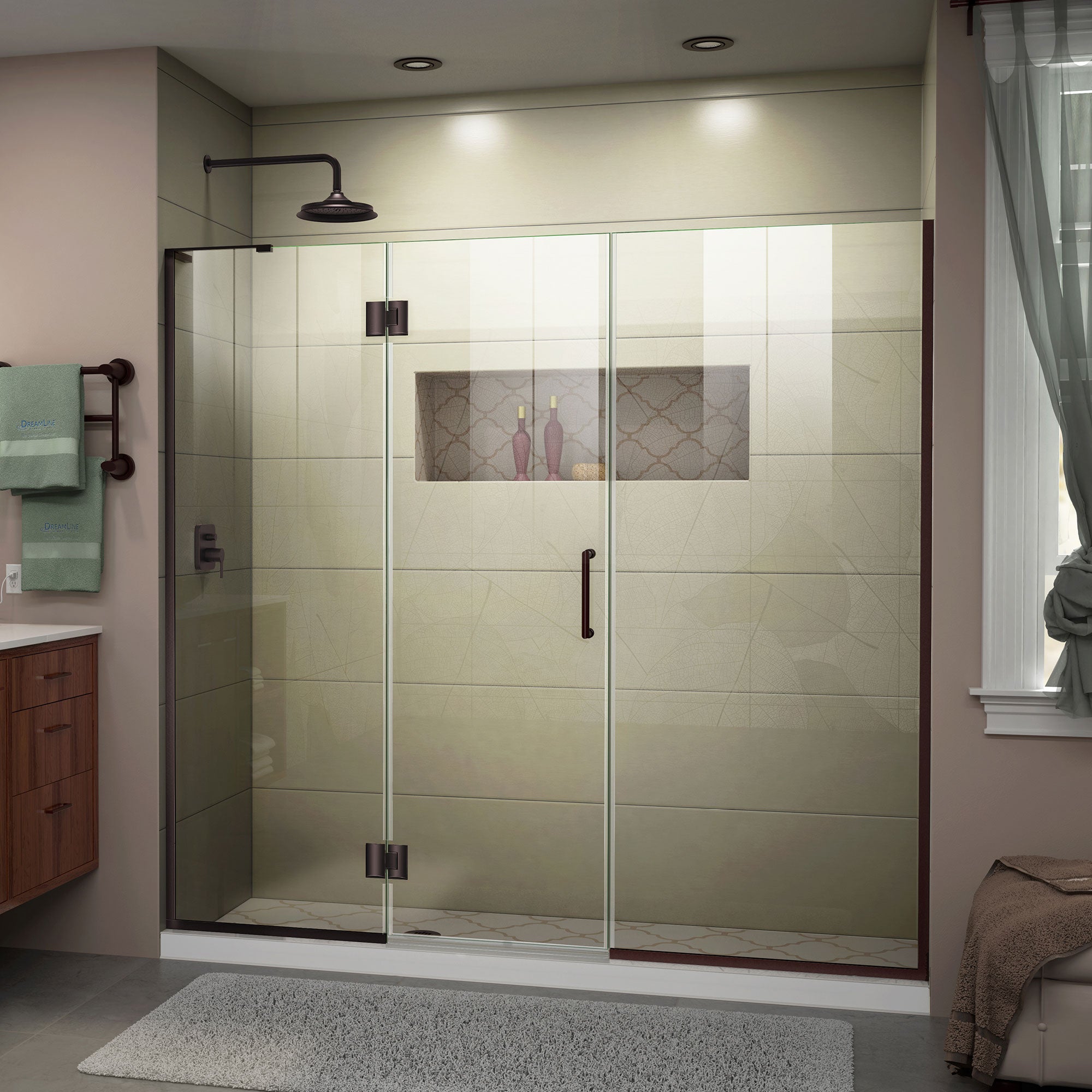 DreamLine Unidoor-X 68 - 68 1/2 inch W x 72 inch H Frameless Hinged Shower Door