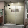DreamLine Unidoor-X 66 1/2 - 67 inch W x 72 inch H Frameless Hinged Shower Door(SD M1 24)