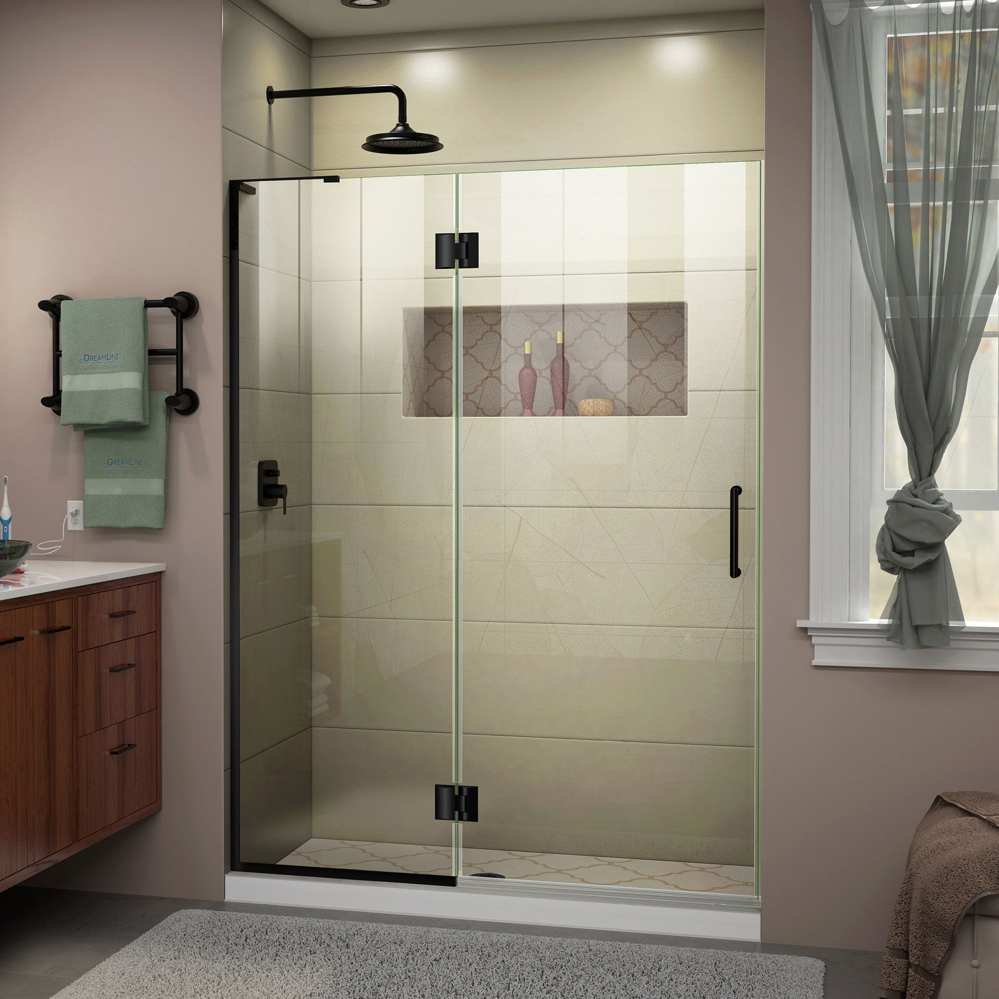 DreamLine Unidoor-X 52 inch W x 72 inch H Frameless Hinged Shower Door