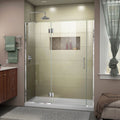 DreamLine Unidoor-X 54 - 54 1/2 inch W x 72 inch H Frameless Hinged Shower Door