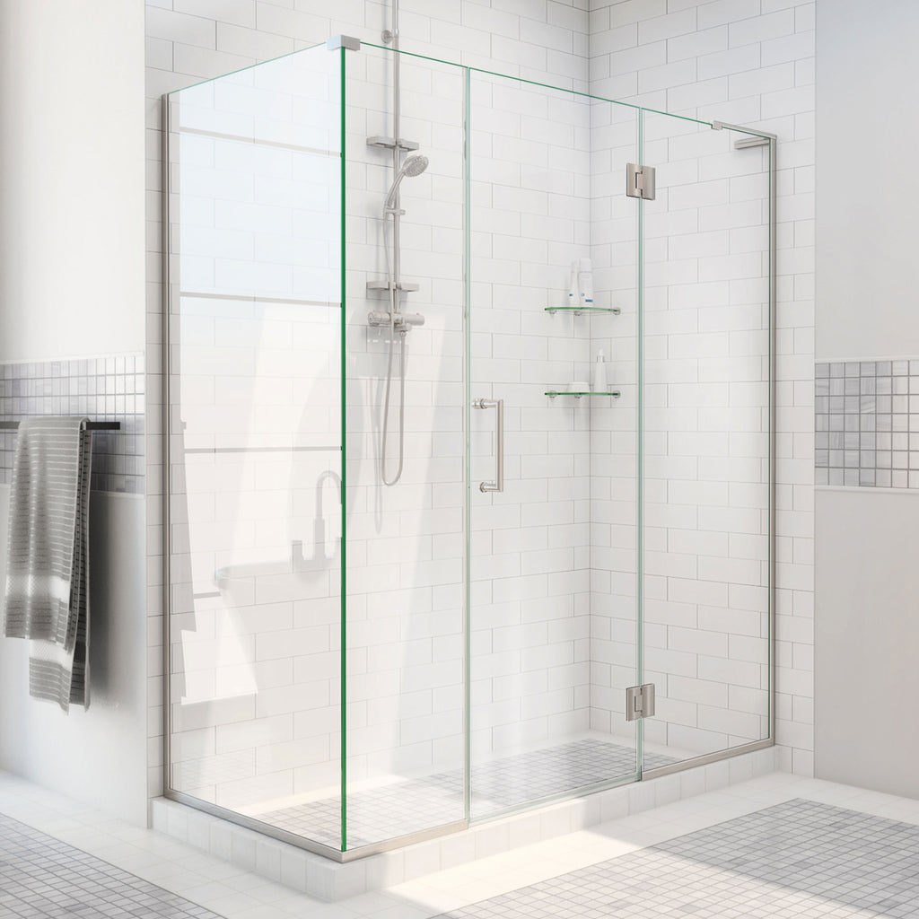 DreamLine Unidoor-X 63 1/2 inch W x 34 3/8 inch D x 72 inch H Frameless Hinged Shower Enclosure