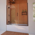 DreamLine Unidoor-X 58 - 58 1/2 inch W x 58 inch H Frameless Hinged Tub Door