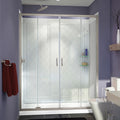 DreamLine Visions 34 inch D x 60 inch W x 76 3/4 inch H Semi-Frameless Sliding Shower Door