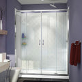DreamLine Visions 32 inch D x 60 inch W x 76 3/4 inch H Semi-Frameless Sliding Shower Door