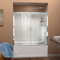 DreamLine Visions 56 - 60 inch W x 60 inch H Semi-Frameless Sliding Tub Door