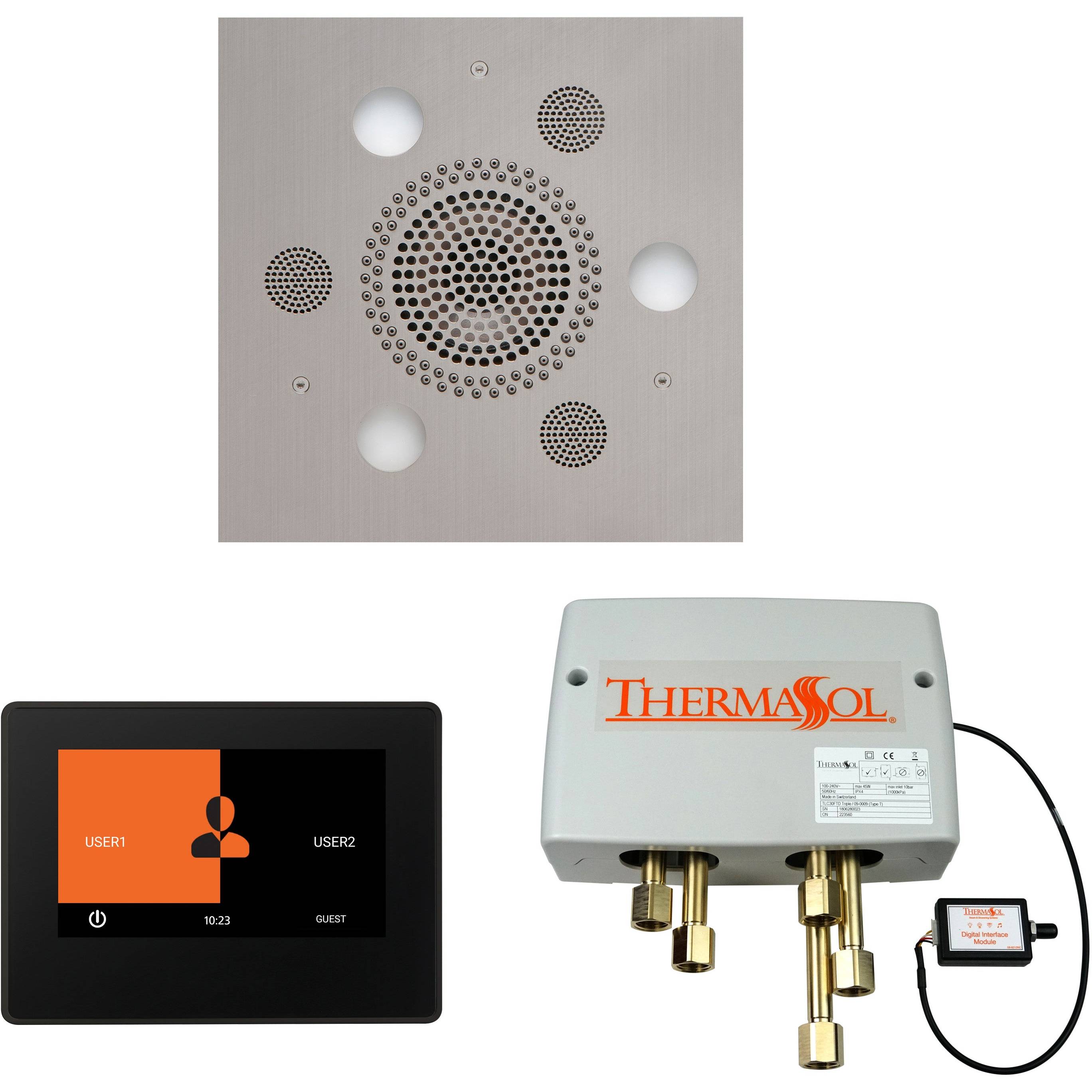 ThermaSol Wellness Shower Package with 7" ThermaTouch Square in Satin Chrome Finish Satin Chrome / Square / 7" ThermaSol wsp7s-sc.jpg