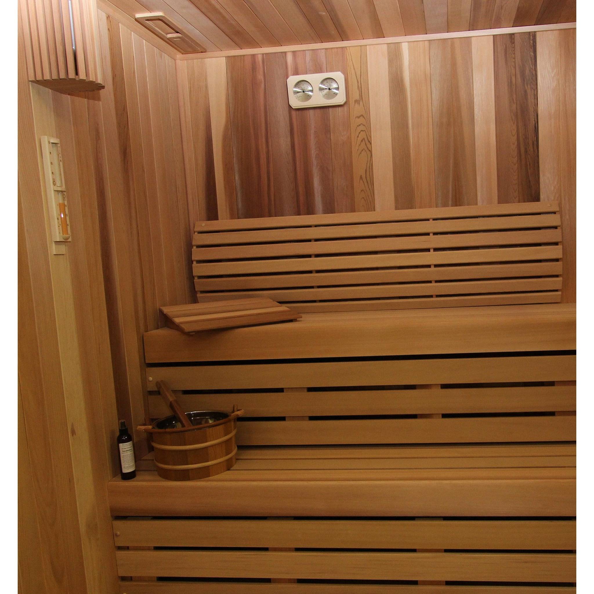 Finnish Sauna Builders 11' x 11' x 7' Pre-Cut Sauna Kit