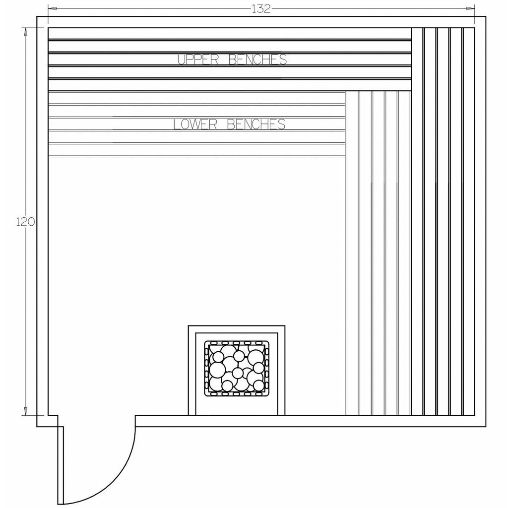 Finnish Sauna Builders 10' x 11' x 7' Pre-Cut Sauna Kit