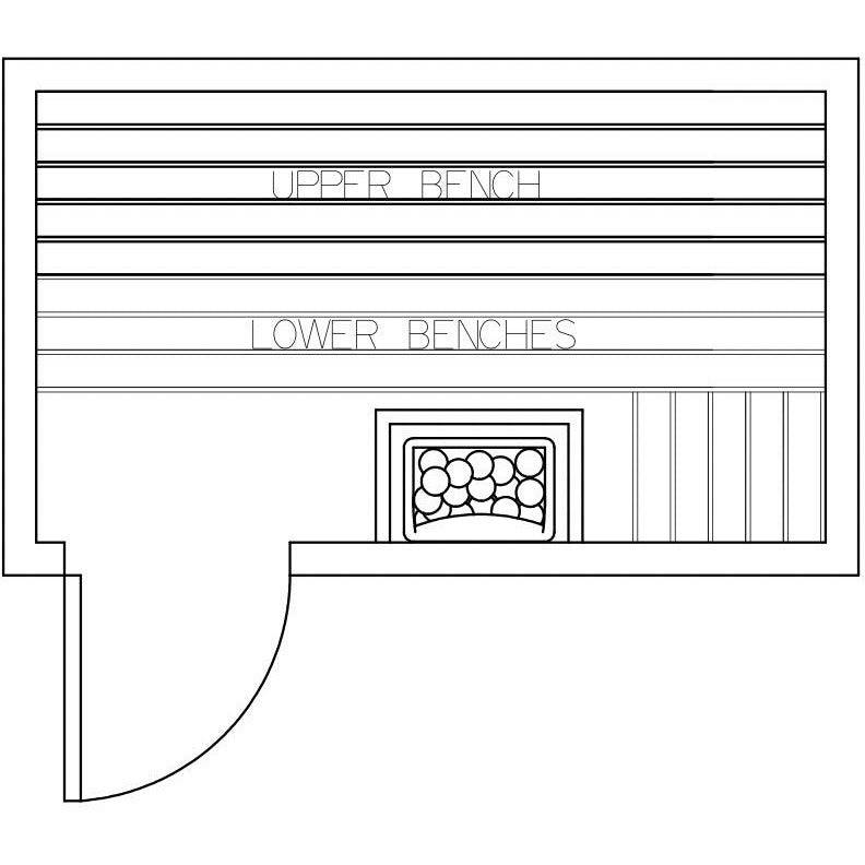 Finnish Sauna Builders 4' x 7' x 7' Pre-Cut Sauna Kit