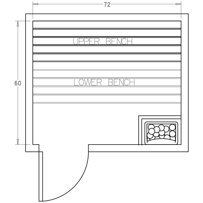 Finnish Sauna Builders 5' x 6' x 7' Pre-Cut Sauna Kit