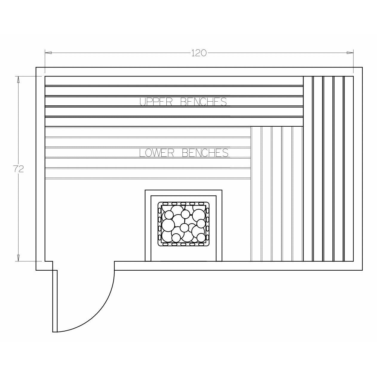 Finnish Sauna Builders 6' x 10' x 7' Pre-Cut Sauna Kit