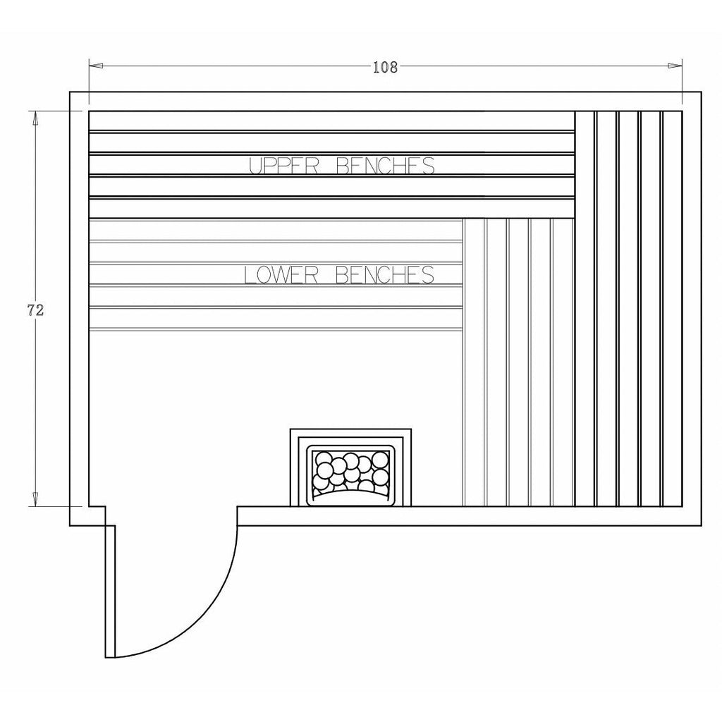 Finnish Sauna Builders 6' x 9' x 7' Pre-Cut Sauna Kit