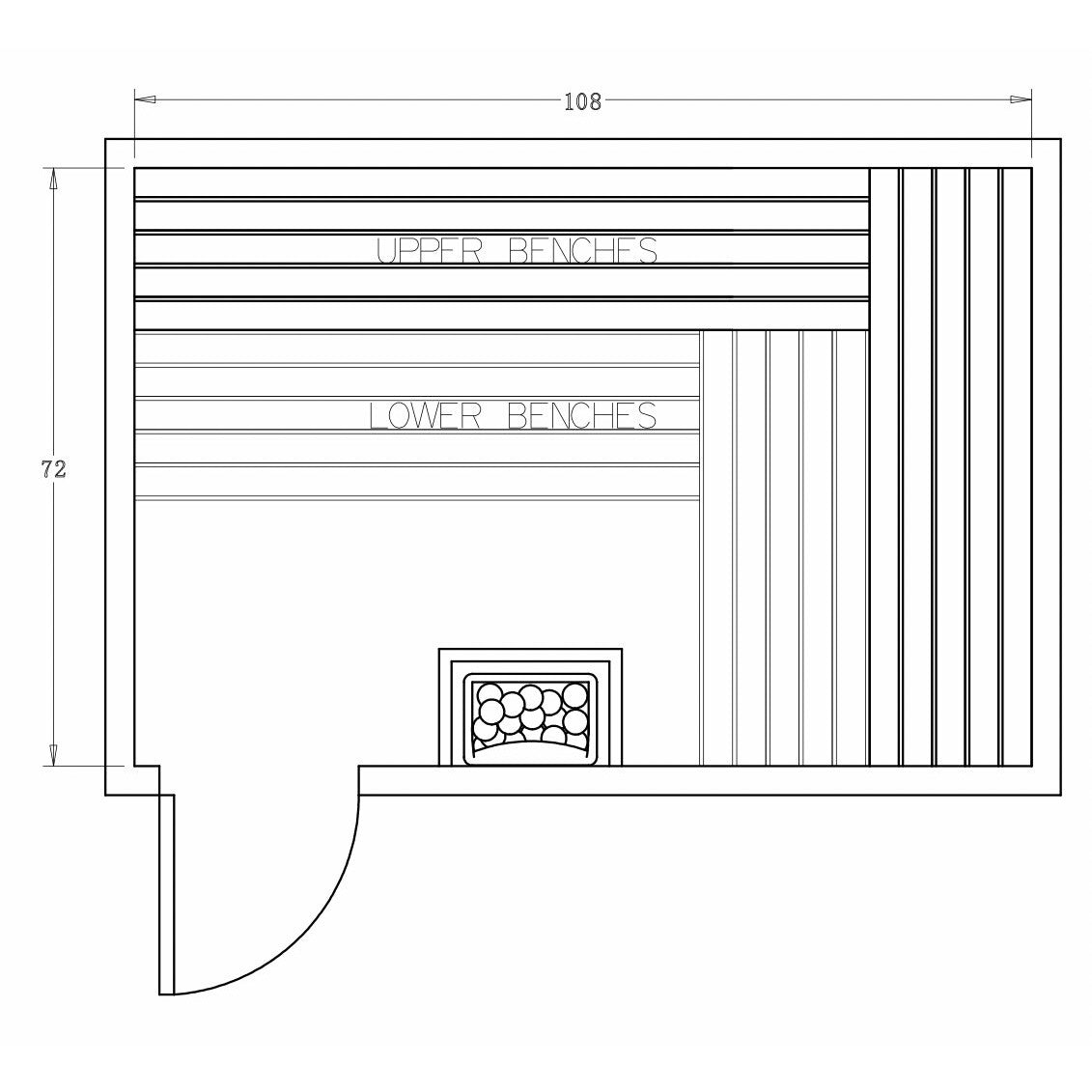 Finnish Sauna Builders 6' x 9' x 7' Pre-Cut Sauna Kit