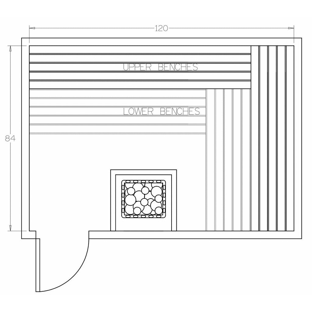 Finnish Sauna Builders 7' x 10' x 7' Pre-Cut Sauna Kit