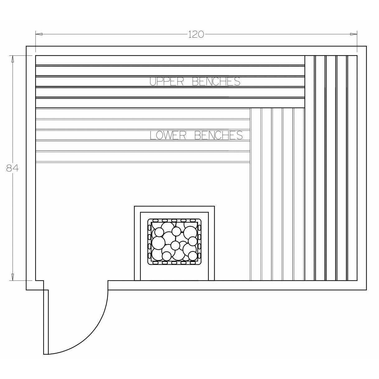 Finnish Sauna Builders 7' x 10' x 7' Pre-Cut Sauna Kit