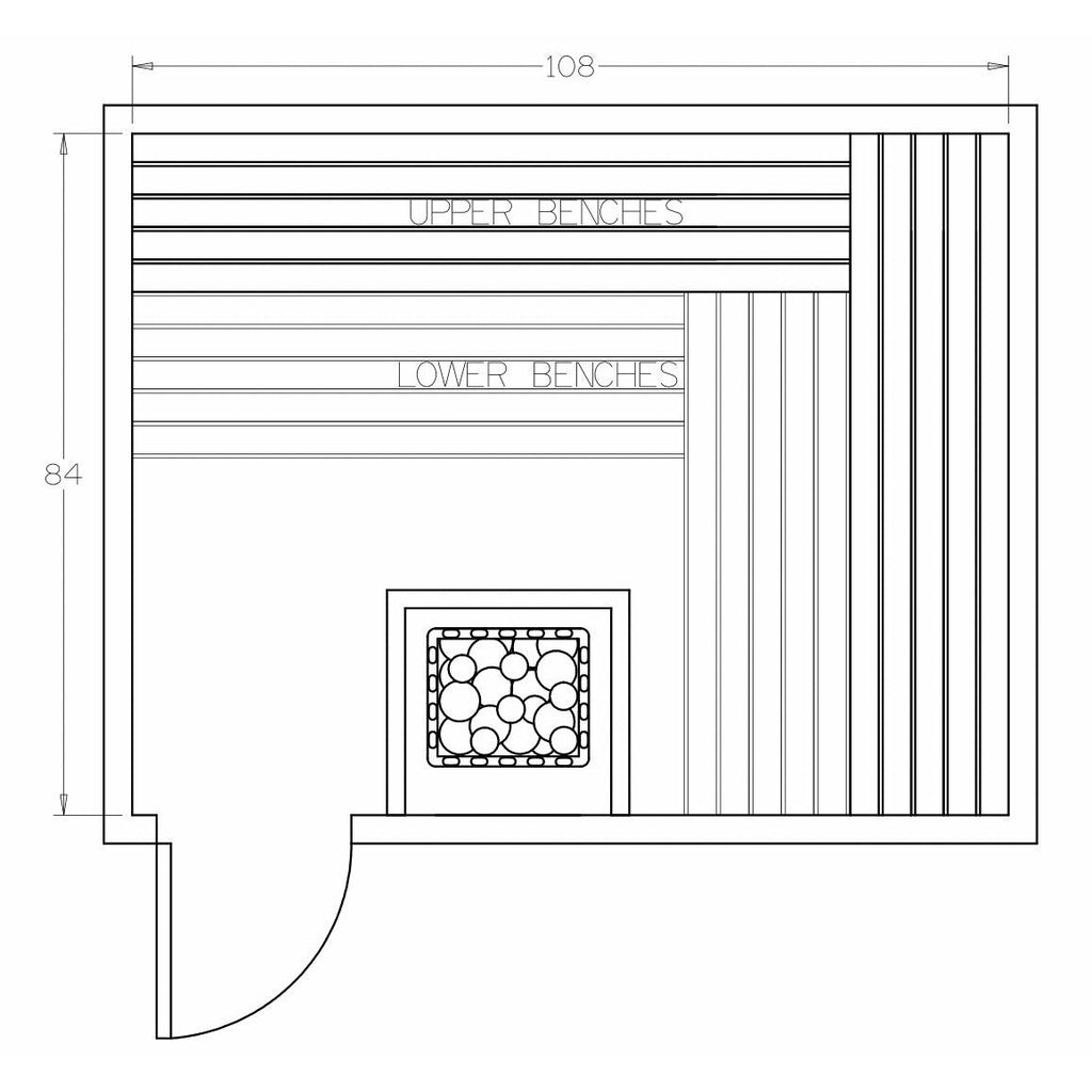 Finnish Sauna Builders 7' x 9' x 7' Pre-Cut Sauna Kit