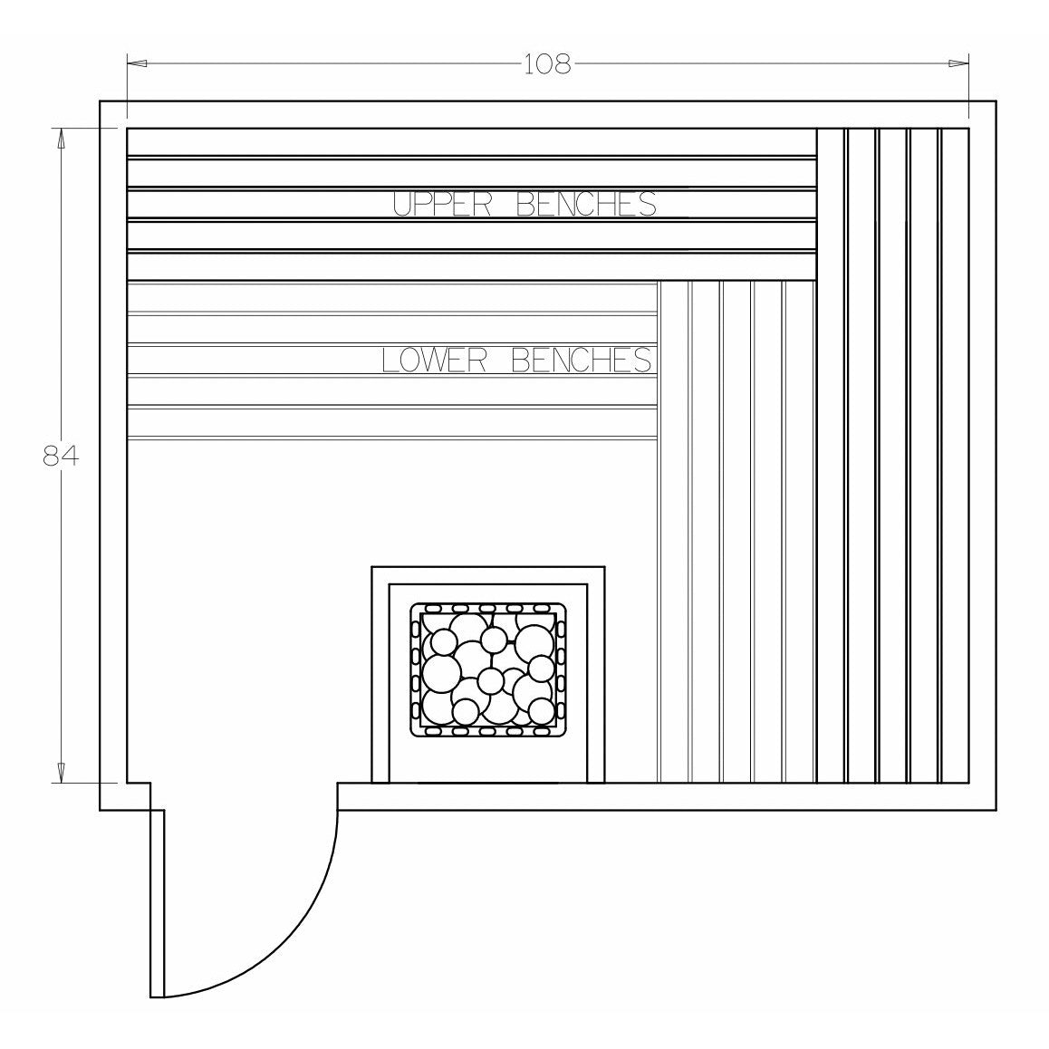 Finnish Sauna Builders 7' x 9' x 7' Pre-Cut Sauna Kit