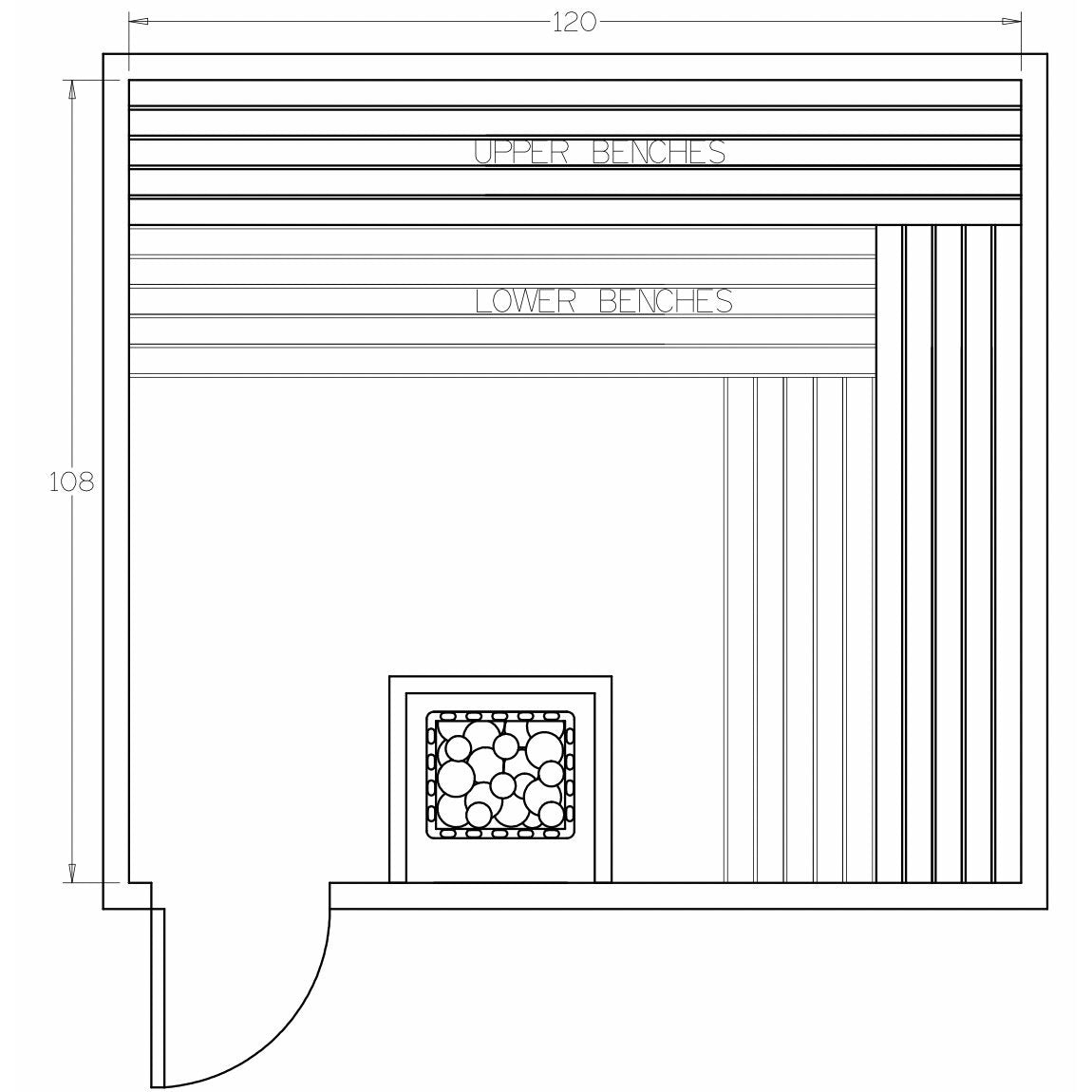 Finnish Sauna Builders 9' x 10' x 7' Pre-Cut Sauna Kit