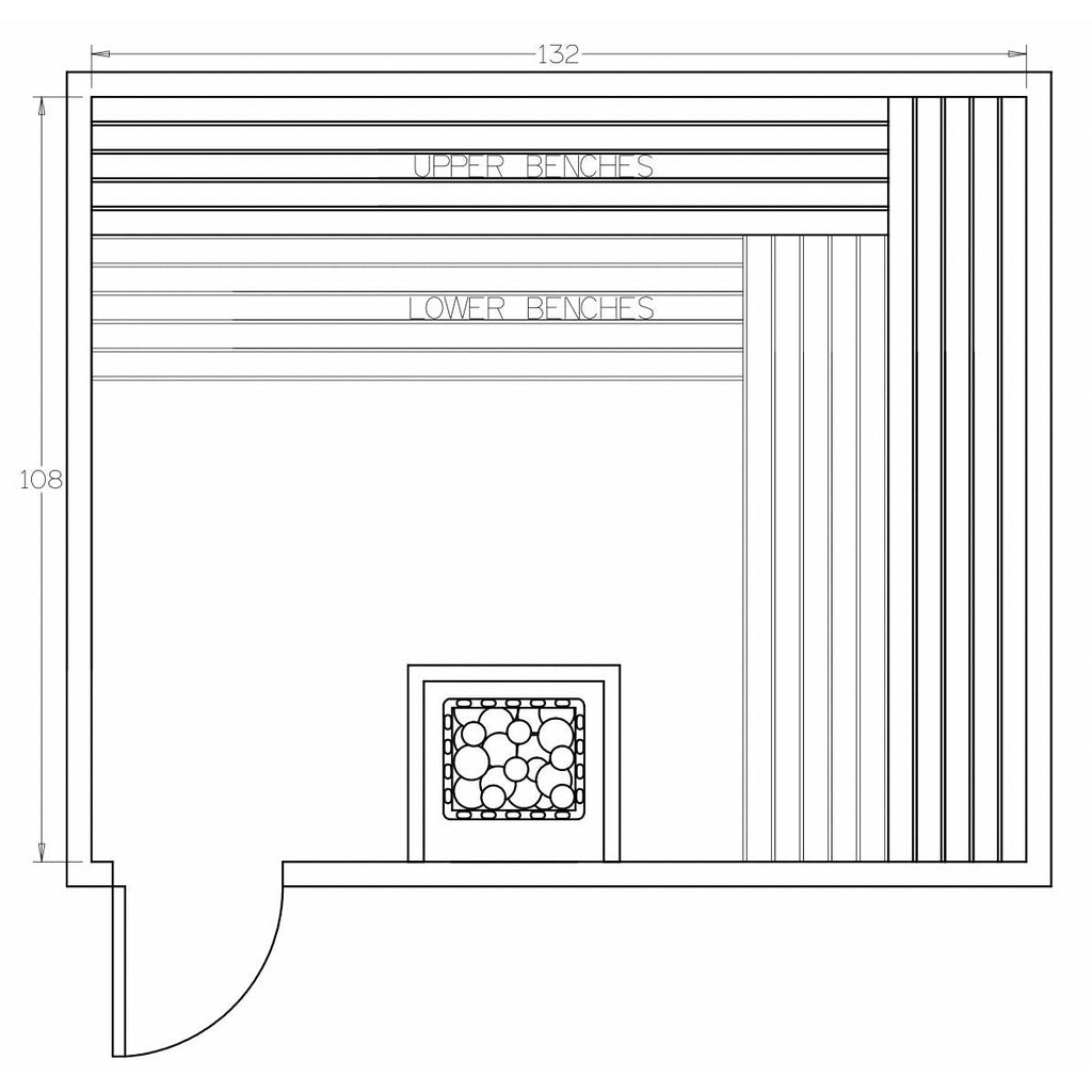 Finnish Sauna Builders 9' x 11' x 7' Pre-Cut Sauna Kit