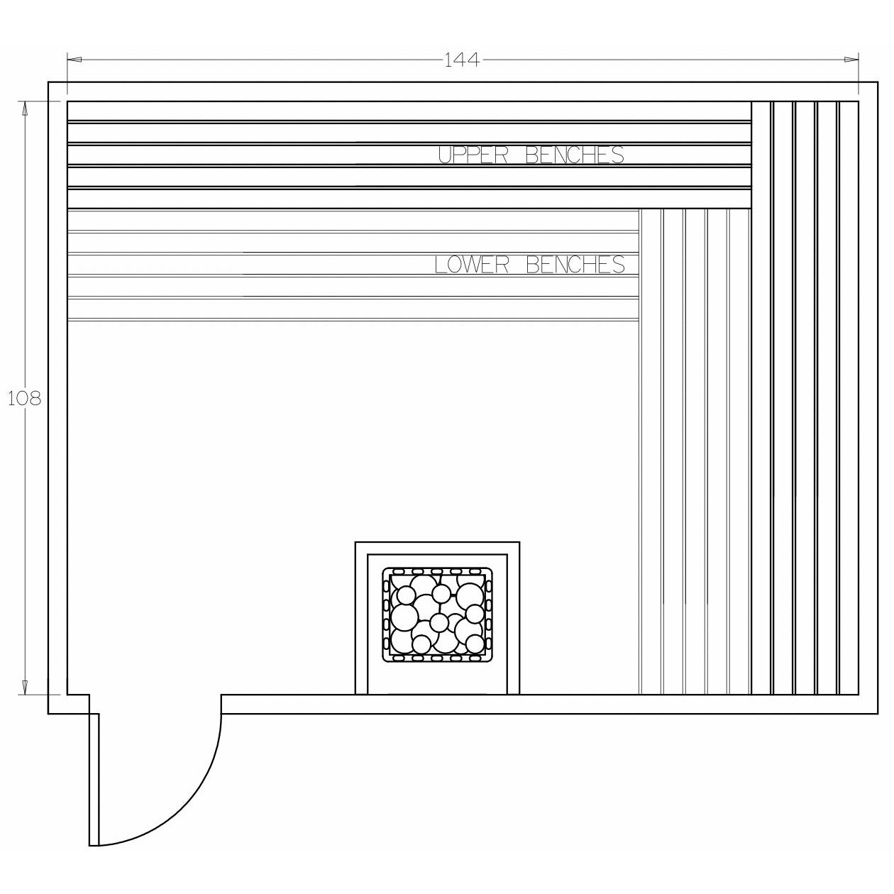 Finnish Sauna Builders 9' x 12' x 7' Pre-Cut Sauna Kit