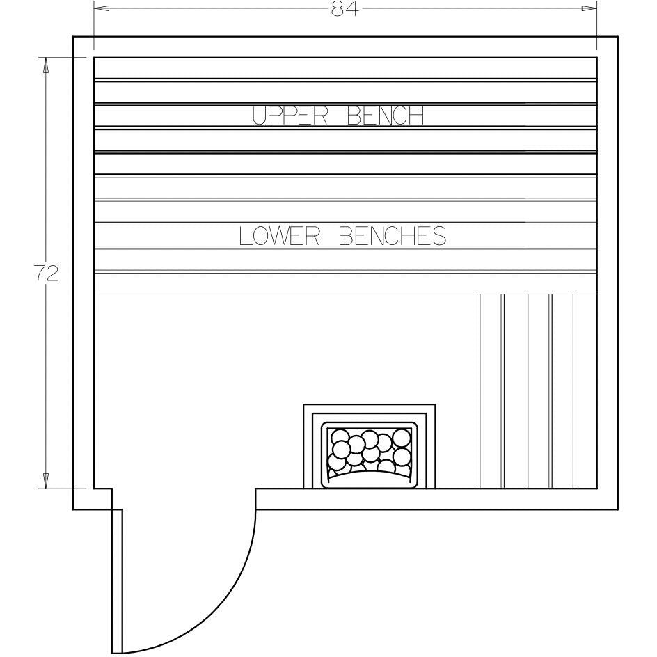 Finnish Sauna Builders 6' x 7' x 7' Pre-Cut Sauna Kit