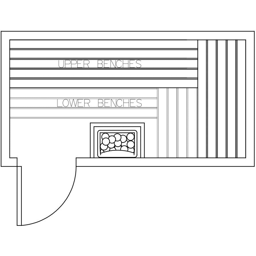 Finnish Sauna Builders 4' x 8' x 7' Pre-Cut Sauna Kit