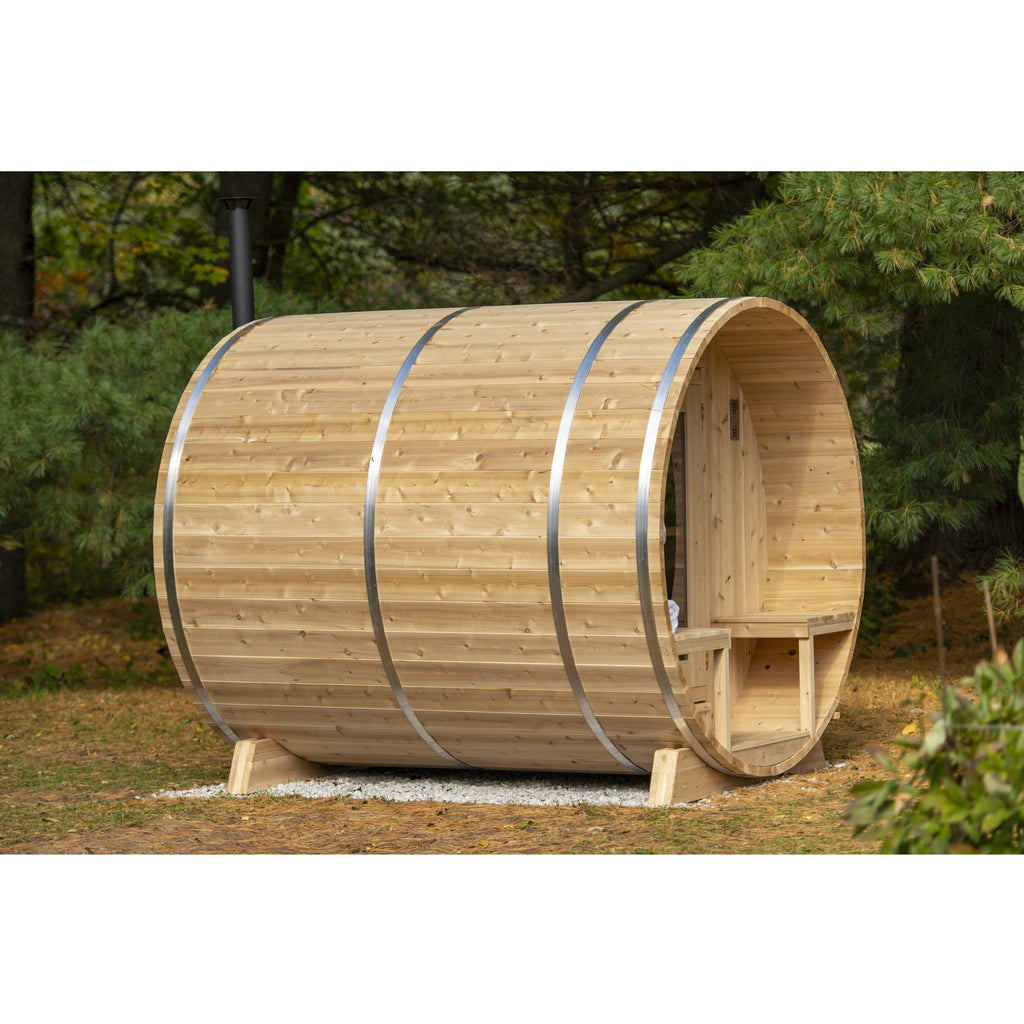 Dundalk Serenity Barrel Sauna  - 6'6" x 6'6" Dundalk LeisureCraft Print_2x2Barrel-6698.jpg
