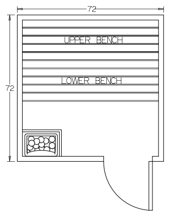 Finnish Sauna Builders 6' x 6' x 7' Pre-Built Outdoor Sauna Kit with Cedar Panelized Roof