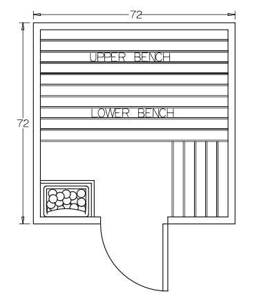 Finnish Sauna Builders 6' x 6' x 7' Pre-Built Outdoor Sauna Kit with Cedar Panelized Roof