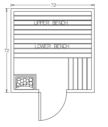 Finnish Sauna Builders 6' x 6' x 7' Pre-Built Outdoor Sauna Kit with Cedar Panelized Roof