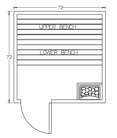 Finnish Sauna Builders 6' x 6' x 7' Pre-Built Outdoor Sauna Kit with Cedar Panelized Roof
