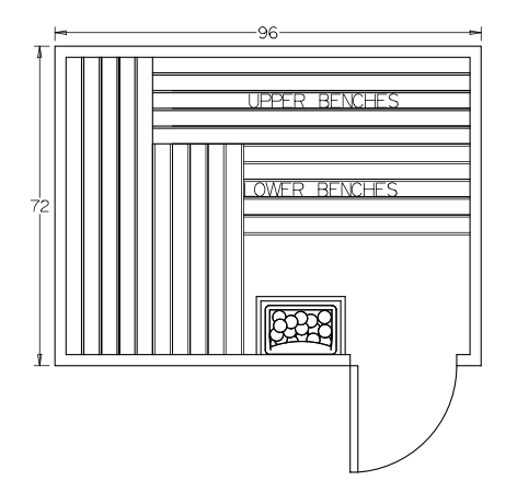 Finnish Sauna Builders 6' x 8' x 7' Pre-Built Outdoor Sauna Kit with Cedar Panelized Roof