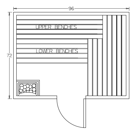 Finnish Sauna Builders 6' x 8' x 7' Pre-Built Outdoor Sauna Kit with Cedar Panelized Roof