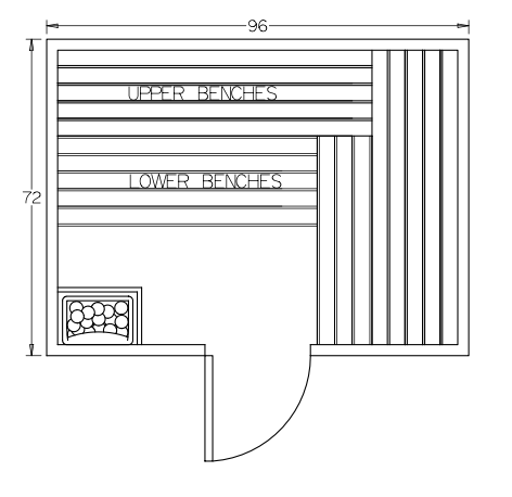 Finnish Sauna Builders 6' x 8' x 7' Pre-Built Outdoor Sauna Kit with Cedar Panelized Roof