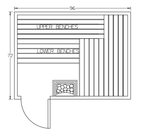 Finnish Sauna Builders 6' x 8' x 7' Pre-Built Outdoor Sauna Kit with Cedar Panelized Roof