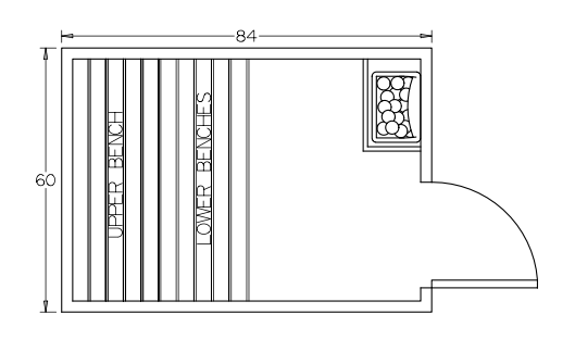 Finnish Sauna Builders 5' x 7' x 7' Pre-Built Outdoor Sauna Kit with A-Frame Cedar Shake Roof