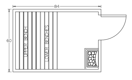 Finnish Sauna Builders 5' x 7' x 7' Pre-Built Outdoor Sauna Kit with Cedar Panelized Roof