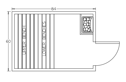 Finnish Sauna Builders 5' x 7' x 7' Pre-Built Outdoor Sauna Kit with Cedar Panelized Roof