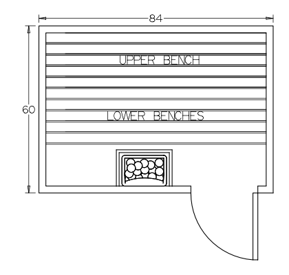 Finnish Sauna Builders 5' x 7' x 7' Pre-Built Outdoor Sauna Kit with Cedar Panelized Roof
