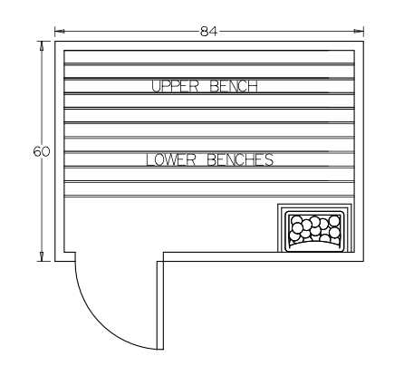 Finnish Sauna Builders 5' x 7' x 7' Pre-Built Outdoor Sauna Kit with Cedar Panelized Roof