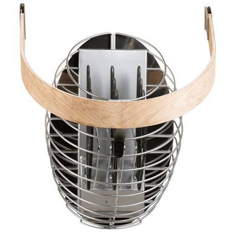 HUUM Drop 4.5KW Deluxe Package with Heater, Stones, Safety Railing, and Black Local Control